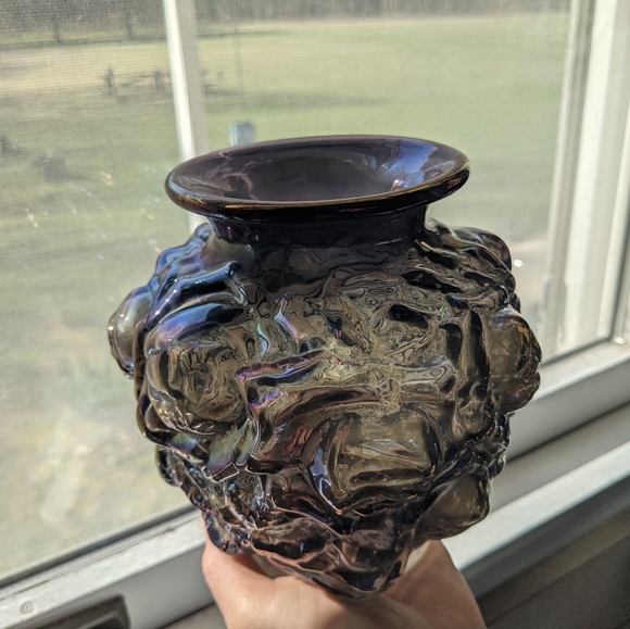 Vintage Imperial glass vase Amethyst - Picture 3 of 7